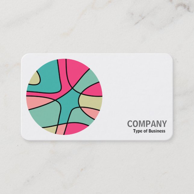 Round Photo - Round Color Abstract 160422(05) Business Card (Front)