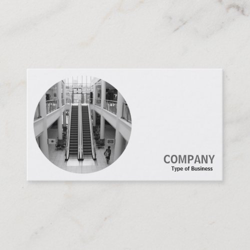 Round Photo _ Shopping Mall BW Business Card