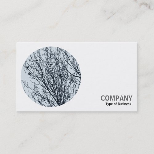 Round Photo _ Starlings in a Tree Business Card