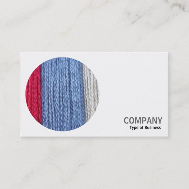 Round Photo - Thread Business Card (Front)