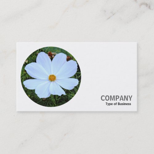 Round Photo _ White Cosmos Business Card