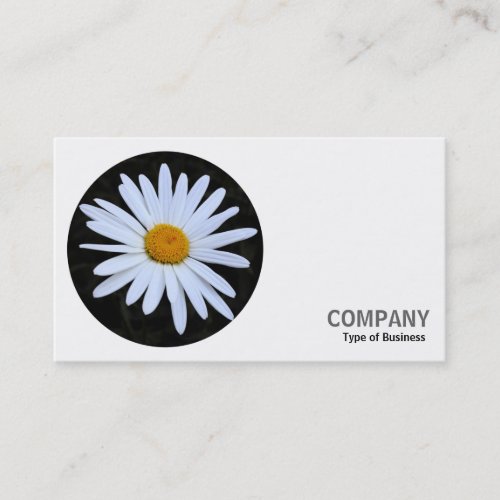 Round Photo _ White Daisy 02 Business Card