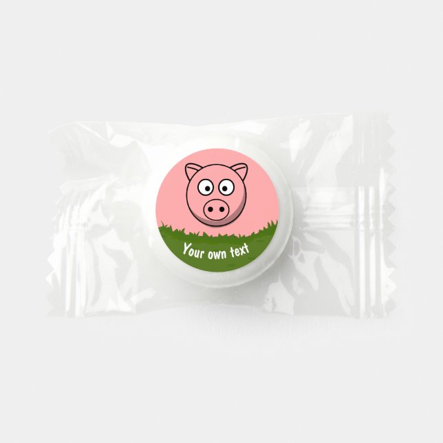 Round Pig Kids Farm Party Life Saver® Mints (Front)