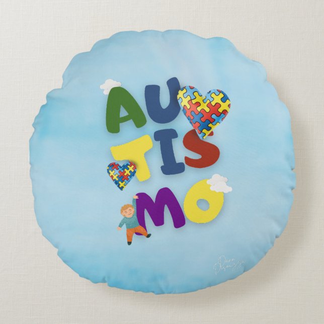Round Pillow Autism Mother (Front)