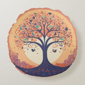 Round Pillow both side different unique print