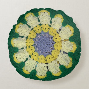 Round Pillow - Daisy pattern