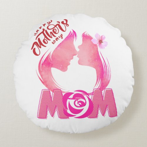 Round Pillow Designed For Mothers Day