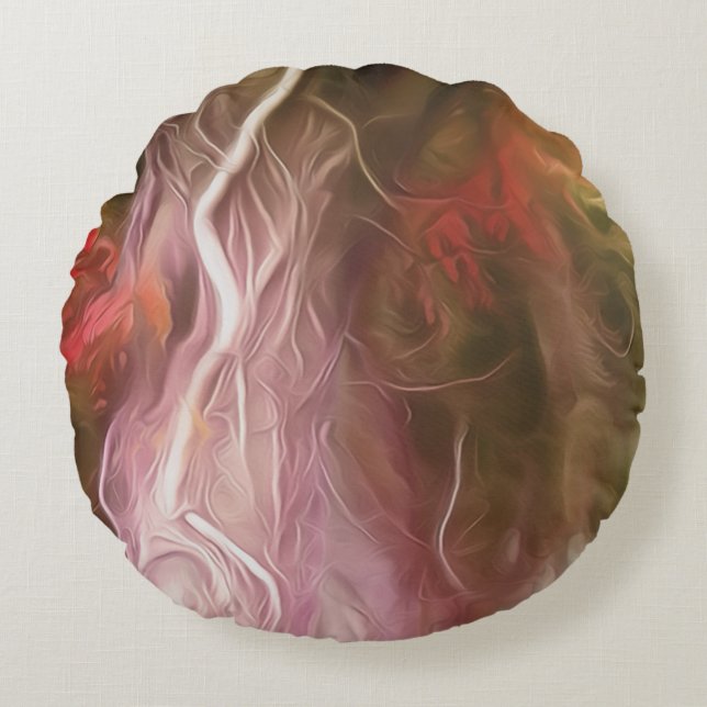 Round Pillow Dream Light Red Tree (Front)