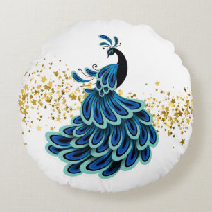 Round Pillow-Holiday Peacock Pillow