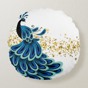 Round Pillow-Holiday Peacock Pillow