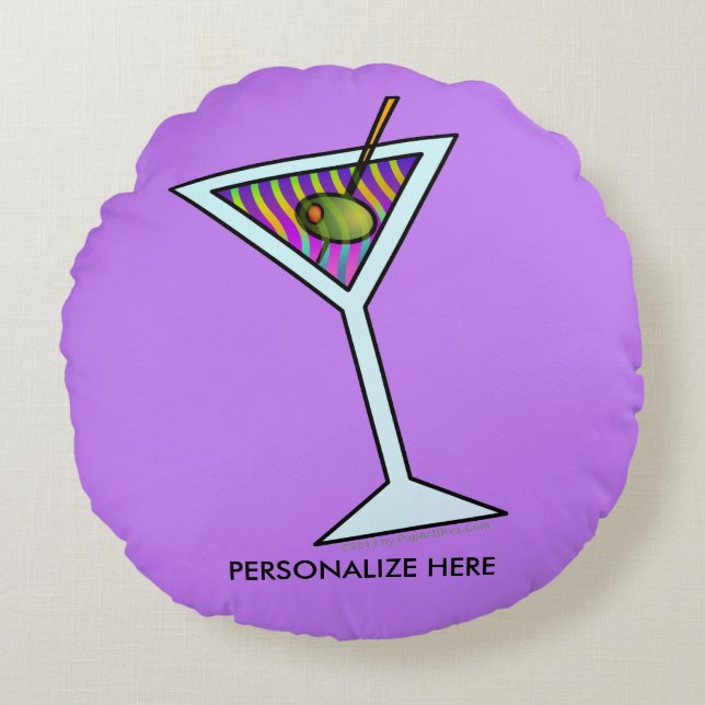 ROUND PILLOW - MARTINI DESIGN (Front)