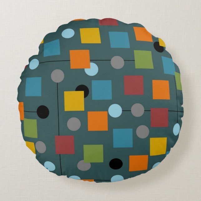 Round Pillow - Mid-Century Modern 1.3 Seamless (Front)