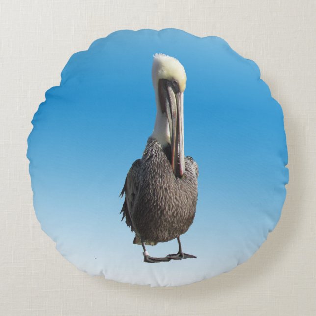 Round Pillow - Pelican (Front)