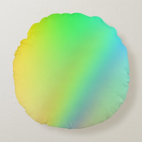 Round Pillow _ Rainbow design 