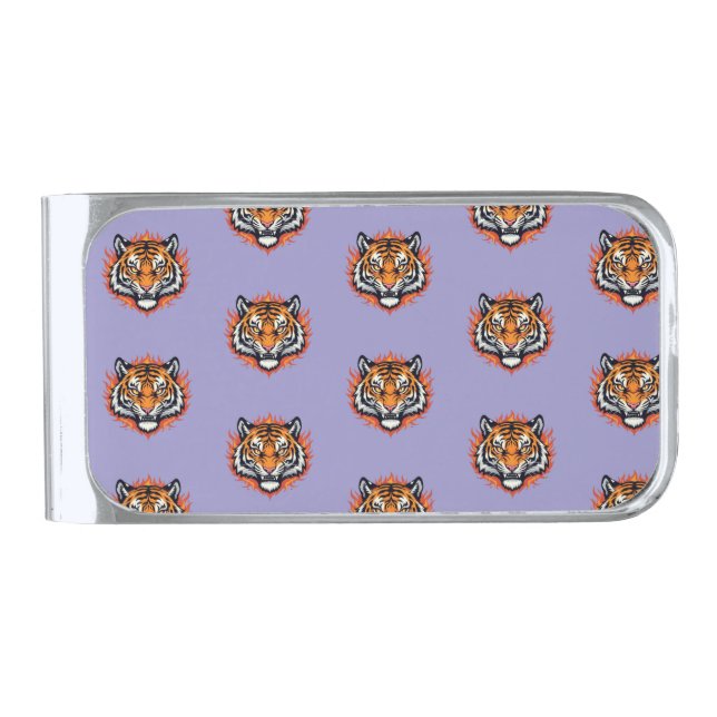 Round Pillow Silver Finish Money Clip (Front)