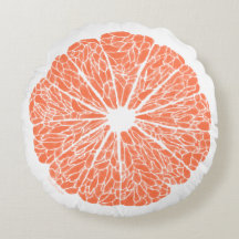 Round Pillows - Grapefruit to Suit