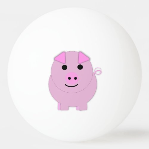 Round Pink Piggy Ping Pong Ball