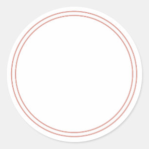 ROUND Plain STICKER with BORDER - Greetings Lables