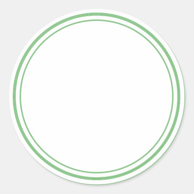 ROUND Plain STICKER with BORDER - Greetings Lables (Front)