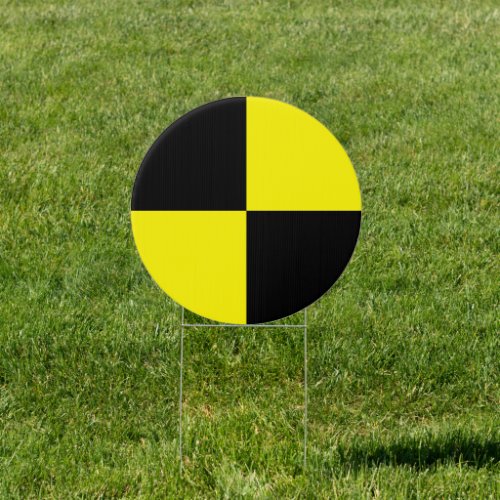 Round plastic bullseye target yard sign for games