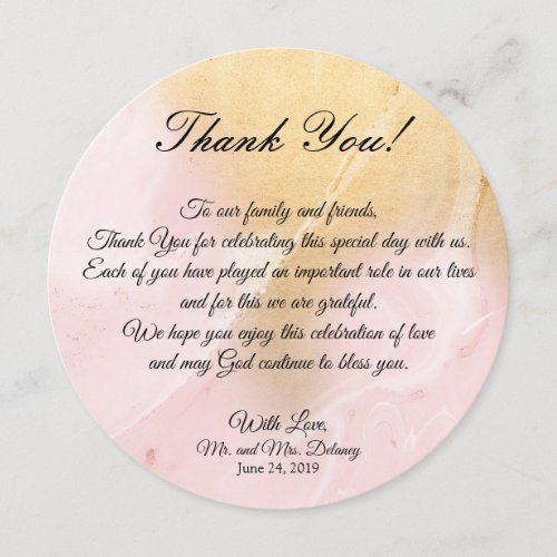 Round Plate Thank You Cards