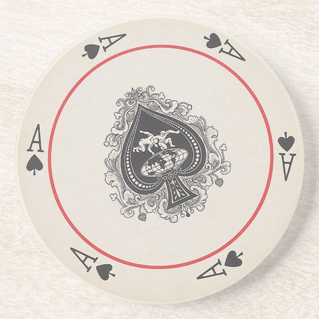 Round Playing Cards coasters (Front)