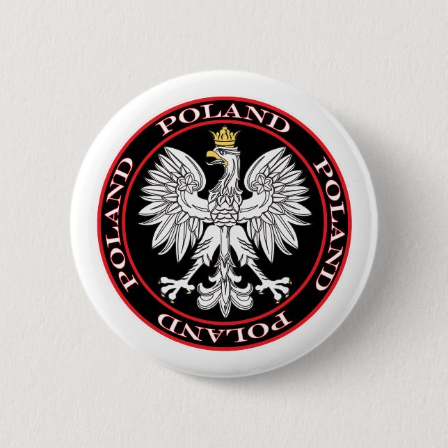 Round Polish Eagle Button (Front)