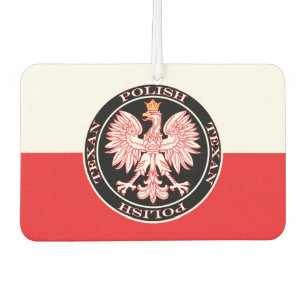 Round Polish Texan Eagle Air Freshener
