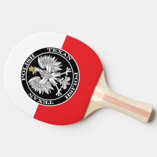 Round Polish Texan Eagle Ping Pong Paddle