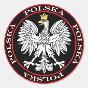 Round Polska Eagle Classic Round Sticker