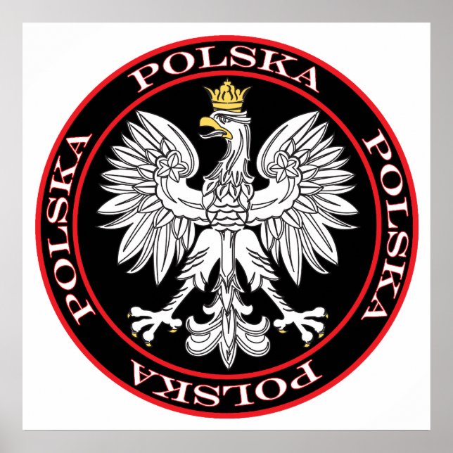Round Polska Eagle Poster (Front)