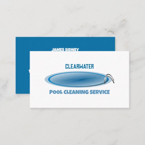 Round Pool Design Swimming Pool Cleaner Business Card