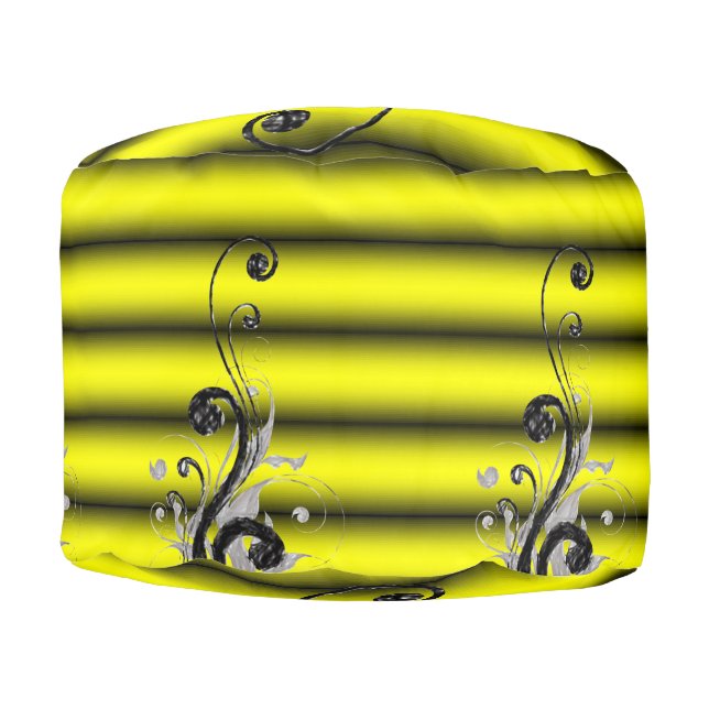 Round Pouf Floral (Front)