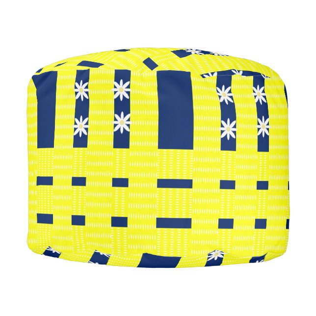 Round Pouf Floral (Front)