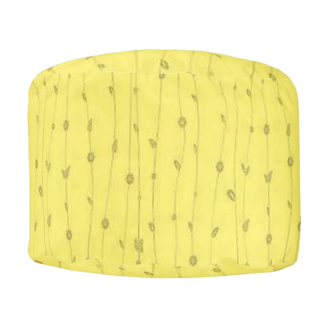 Round Pouf Floral (Front)