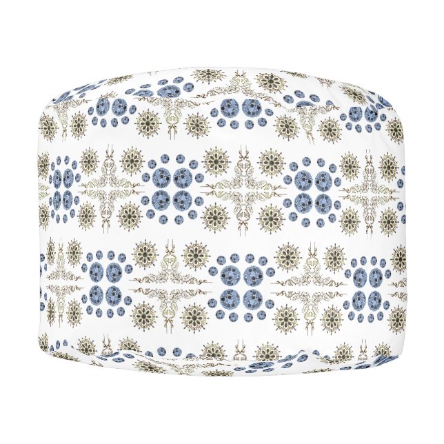 Round Pouf Floral (Front)