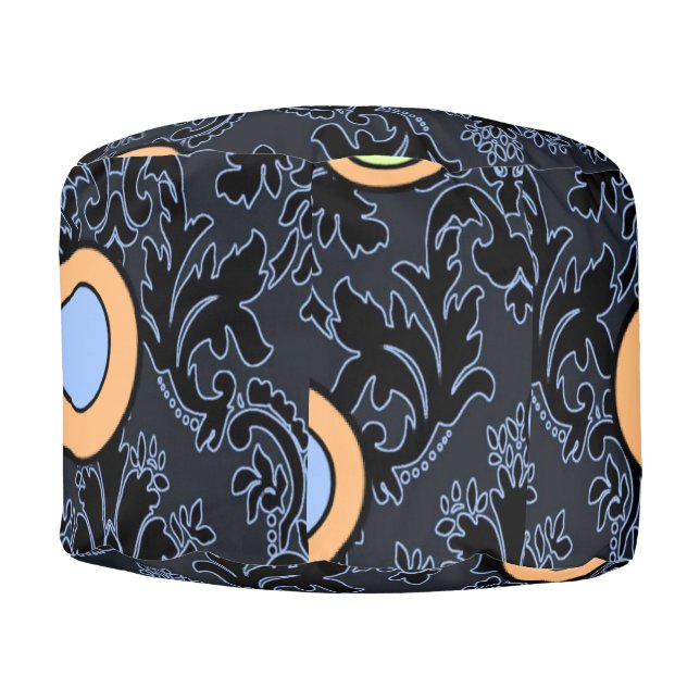 Round Pouf Floral (Front)