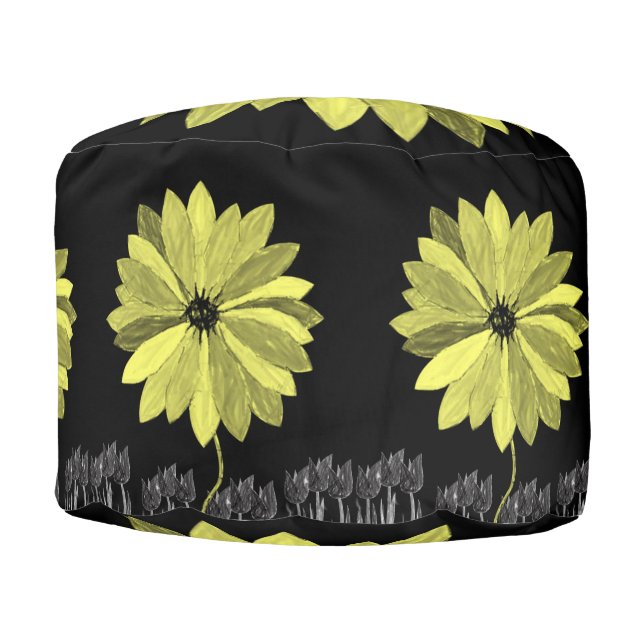 Round Pouf Floral (Front)