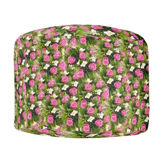 Round Pouf Floral (Front)