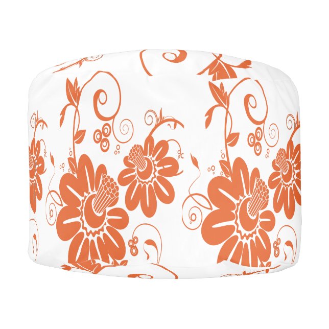 Round Pouf Floral (Front)