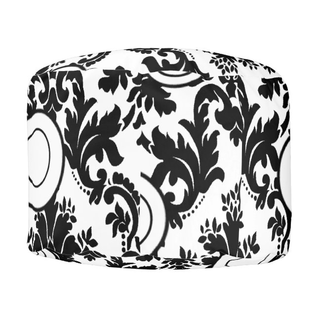 Round Pouf Floral (Front)