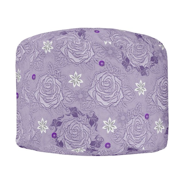Round Pouf Floral (Front)