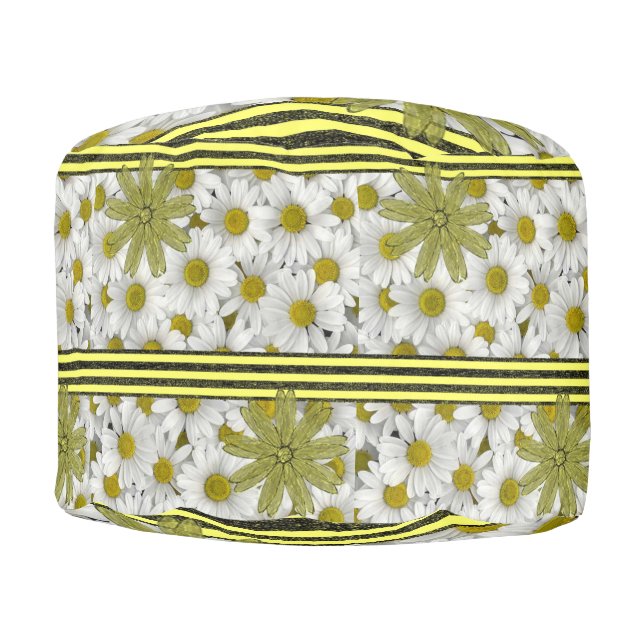 Round Pouf Floral (Front)