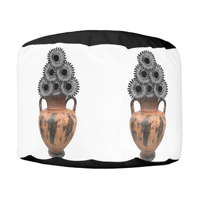 Round Pouf Floral (Front)