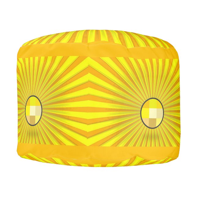 Round Pouf Floral (Front)