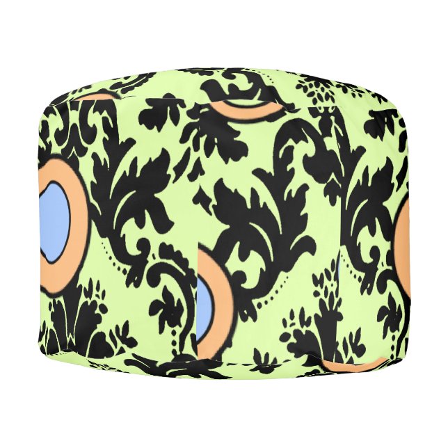 Round Pouf Floral (Front)