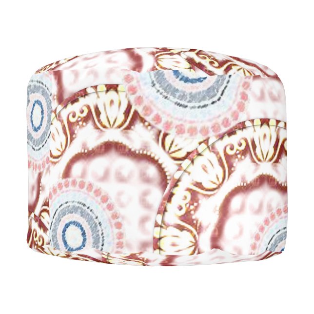 Round Pouf Floral (Front)