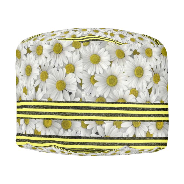 Round Pouf Floral (Front)