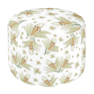 Round Pouf Floral