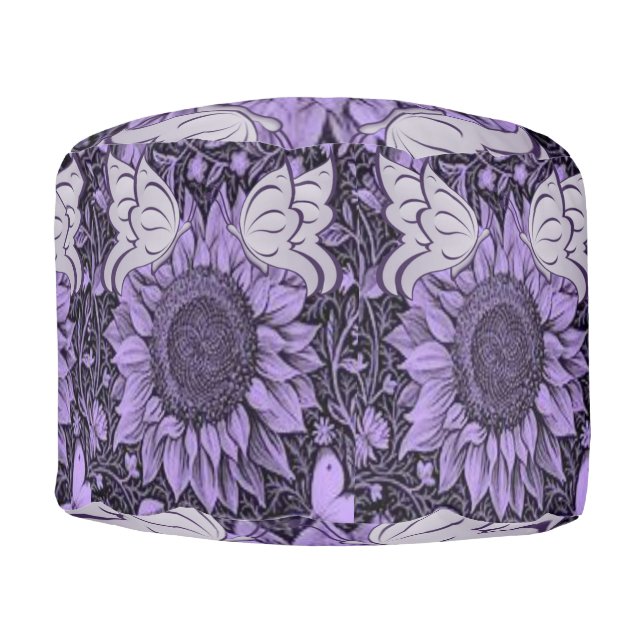 Round Pouf Floral (Front)